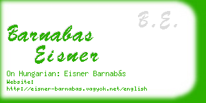 barnabas eisner business card